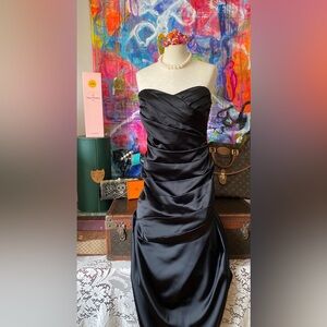 Gorgeous INKY BLACK Formal Cocktail Party special event DRSS David’s Bridal 6 🖤🖤